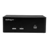 StarTech.com 2-Port KVM-Switch mit Dual-VGA – USB 2.0, 1920 x 1200 Pixel, Full HD, 18 W, Schwarz