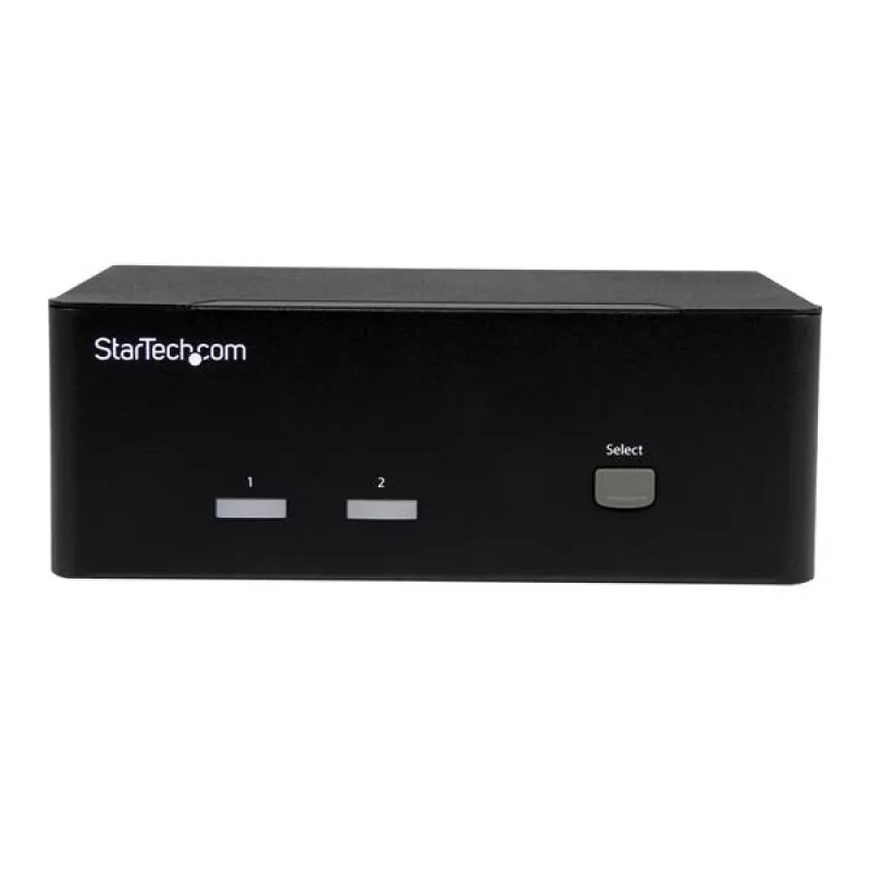 StarTech.com 2-Port KVM-Switch mit Dual-VGA – USB 2.0, 1920 x 1200 Pixel, Full HD, 18 W, Schwarz