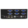 StarTech.com 2-Port KVM-Switch mit Dual-VGA – USB 2.0, 1920 x 1200 Pixel, Full HD, 18 W, Schwarz