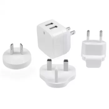 StarTech.com Dual-Port USB-Wandladegerät – internationales Reisen – 17 W/3,4 A – Weiß