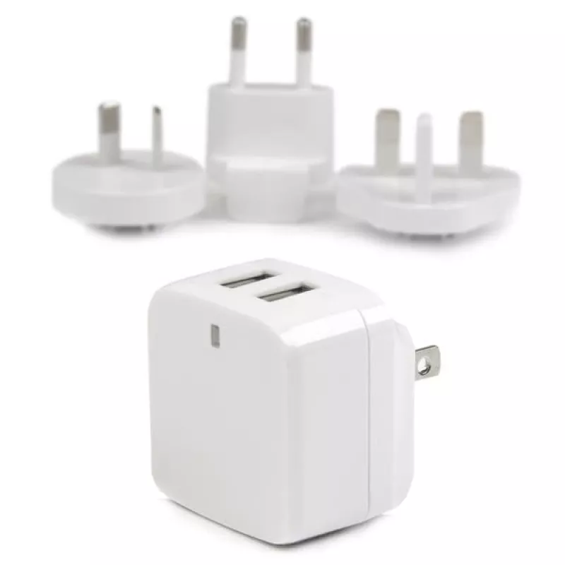 StarTech.com Dual-Port USB-Wandladegerät – internationales Reisen – 17 W/3,4 A – Weiß