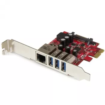 StarTech.com 3-Port PCI Express USB 3.0-Karte + Gigabit-Ethernet