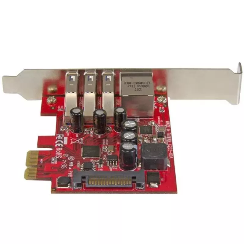 StarTech.com 3-Port PCI Express USB 3.0-Karte + Gigabit-Ethernet