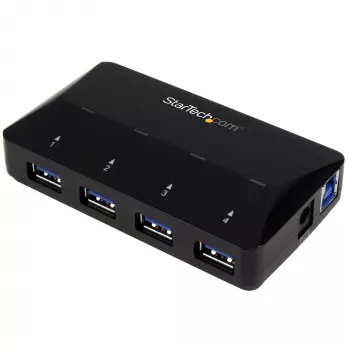 StarTech.com 4-Port USB 3.0 Hub plus Dedicated Charging Port - 1 x 2,4A Port~4-Port USB 3.0 Hub (5Gbps) plus Dedicated Charging Port - 1 x 2,4A Port
