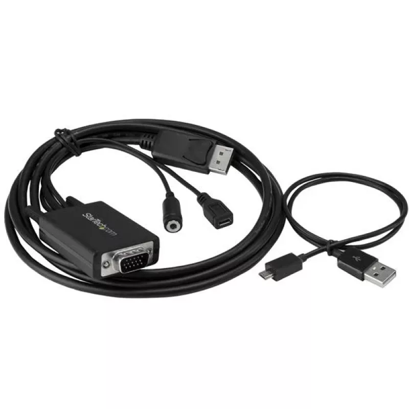 StarTech.com DisplayPort-auf-VGA-Adapterkabel mit Audio – 6 Fuß (2 m)