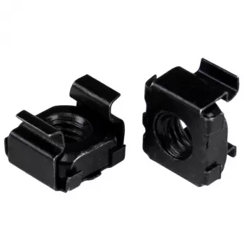 StarTech.com M5 Käfigmuttern – 100er-Pack, Schwarz, Käfigmutter, Stahl, Schwarz, M5, 13 mm, 13 mm