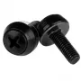 StarTech.com M5 x 12mm – Montageschrauben – 50er-Packung, Schwarz, Schraube, Edelstahl, Blech, Allgemeine Verwendung, M5, Linsenkopf