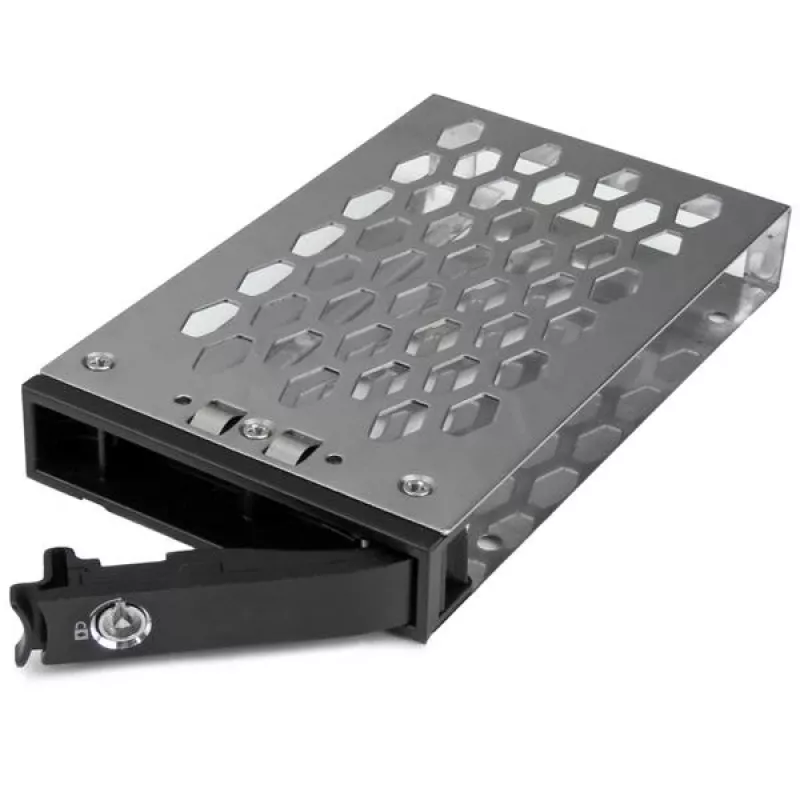 StarTech.com 2,5-Zoll-Hot-Swap-Festplatteneinschub, 2,5 Zoll, Blendenpanel, Schwarz, Silber, 2,5 Zoll, Kunststoff, Stahl, 70 mm