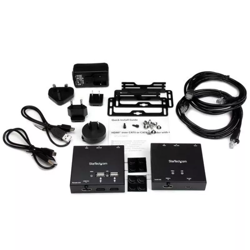 StarTech.com HDMI-over-CAT6-Extender mit 4-Port-USB-Hub – 50 m – 1080p