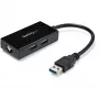 StarTech.com USB-zu-Ethernet-Adapter, USB 3.0 zu 10/100/1000 Gigabit Ethernet LAN-Konverter für Laptops, 11,8″/30 cm fest angebrachtes Kabel, USB-zu-RJ45-Adapter, NIC-Adapter, USB-Netzwerkadapter