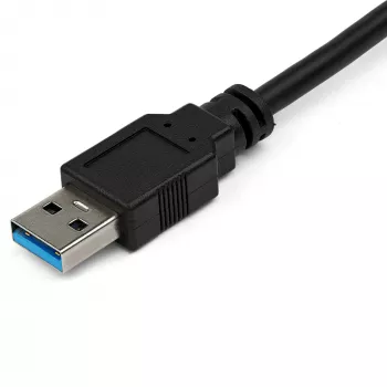 StarTech.com USB-zu-Ethernet-Adapter, USB 3.0 zu 10/100/1000 Gigabit Ethernet LAN-Konverter für Laptops, 11,8″/30 cm fest angebrachtes Kabel, USB-zu-RJ45-Adapter, NIC-Adapter, USB-Netzwerkadapter