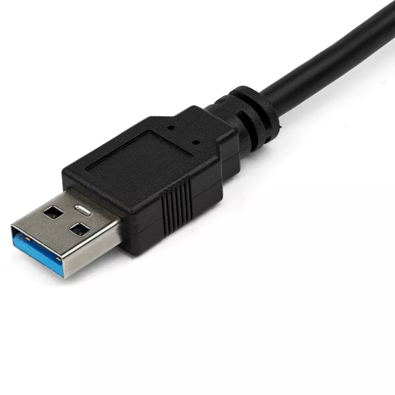 StarTech.com USB-zu-Ethernet-Adapter, USB 3.0 zu 10/100/1000 Gigabit Ethernet LAN-Konverter für Laptops, 11,8″/30 cm fest angebrachtes Kabel, USB-zu-RJ45-Adapter, NIC-Adapter, USB-Netzwerkadapter