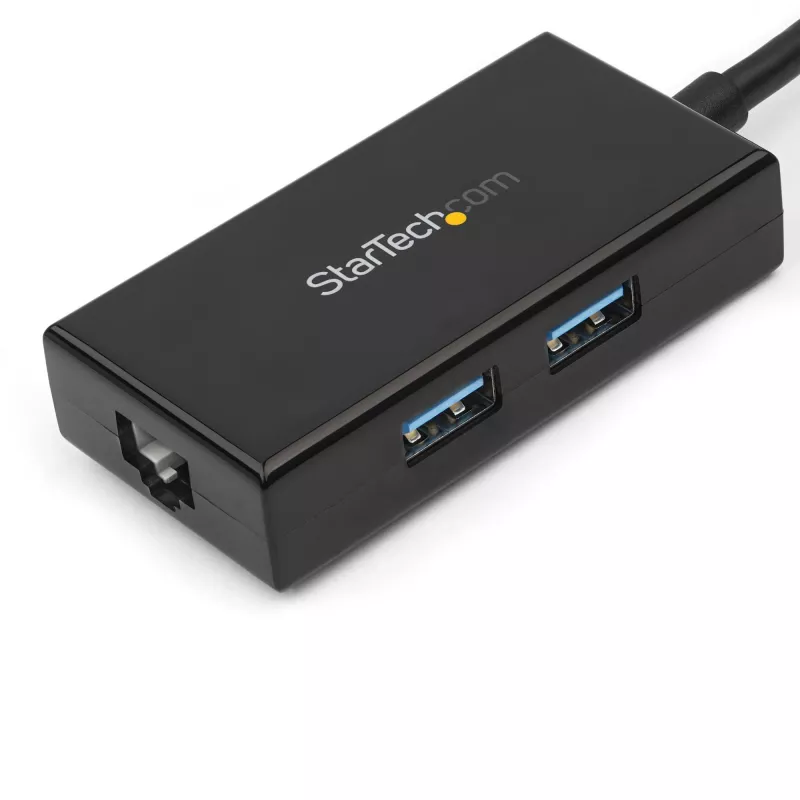 StarTech.com USB-zu-Ethernet-Adapter, USB 3.0 zu 10/100/1000 Gigabit Ethernet LAN-Konverter für Laptops, 11,8″/30 cm fest angebrachtes Kabel, USB-zu-RJ45-Adapter, NIC-Adapter, USB-Netzwerkadapter