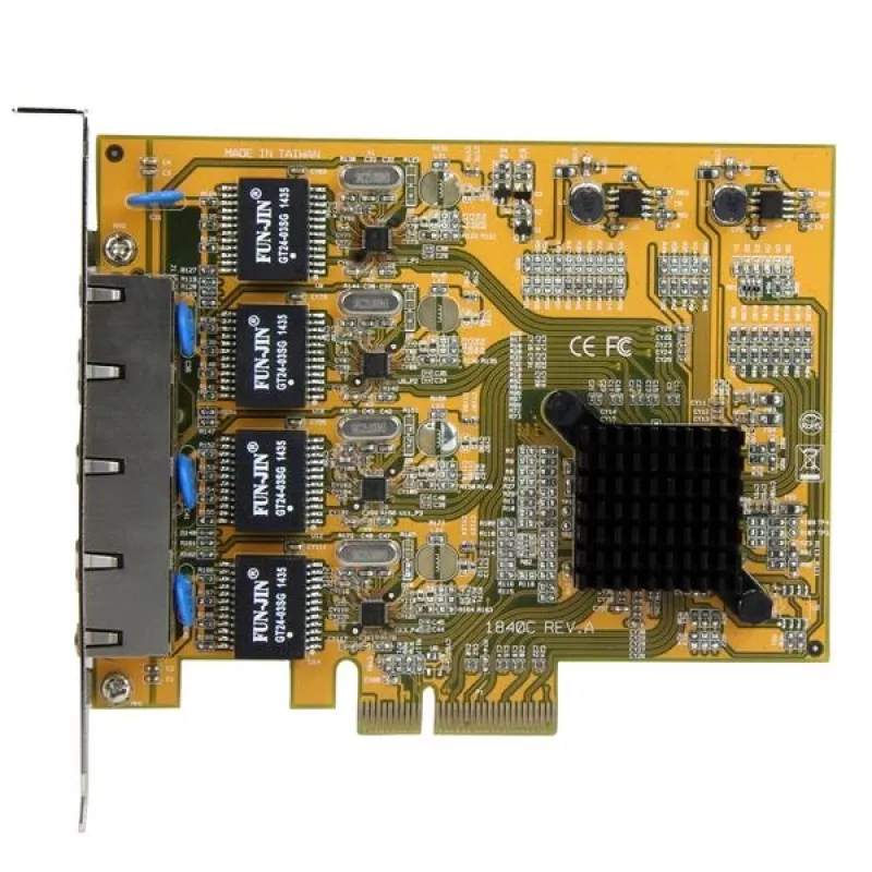 StarTech.com 4-Port PCIe Gigabit Netzwerkkarte, Intern, Kabelgebunden, PCI Express, Ethernet, 2000 Mbit/s