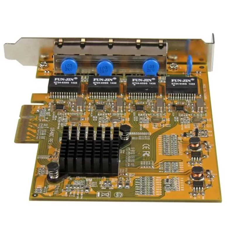 StarTech.com 4-Port PCIe Gigabit Netzwerkkarte, Intern, Kabelgebunden, PCI Express, Ethernet, 2000 Mbit/s