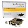 StarTech.com 4-Port PCIe Gigabit Netzwerkkarte, Intern, Kabelgebunden, PCI Express, Ethernet, 2000 Mbit/s