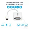 StarTech.com USB-C-auf-VGA-Adapter - Weiß, 3.2 Gen 1 (3.1 Gen 1), USB Type-C, VGA (D-Sub) Ausgang, 1920 x 1200 Pixel