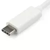 StarTech.com USB-C-auf-VGA-Adapter - Weiß, 3.2 Gen 1 (3.1 Gen 1), USB Type-C, VGA (D-Sub) Ausgang, 1920 x 1200 Pixel
