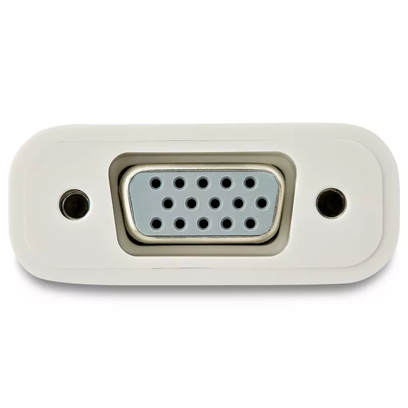 StarTech.com USB-C-auf-VGA-Adapter - Weiß, 3.2 Gen 1 (3.1 Gen 1), USB Type-C, VGA (D-Sub) Ausgang, 1920 x 1200 Pixel