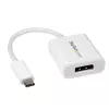 StarTech.com USB-C auf DisplayPort-Adapter – 4K 60Hz/8K 30Hz – USB-Typ-C auf DP 1.4 HBR2-Adapter-Dongle – Kompakter USB-C (DP Alt Mode) Monitor-Videokonverter – Thunderbolt 3 kompatibel – Weiß