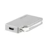 StarTech.com USB-C-Multiport-Videoadapter mit HDMI, VGA, Mini DisplayPort oder DVI – USB-Typ-C-Monitoradapter auf HDMI 1.4 oder mDP 1.2 (4K) – VGA oder DVI (1080p) – Silber Aluminium