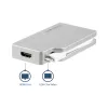 StarTech.com USB-C-Multiport-Videoadapter mit HDMI, VGA, Mini DisplayPort oder DVI – USB-Typ-C-Monitoradapter auf HDMI 1.4 oder mDP 1.2 (4K) – VGA oder DVI (1080p) – Silber Aluminium