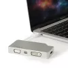 StarTech.com USB-C-Multiport-Videoadapter mit HDMI, VGA, Mini DisplayPort oder DVI – USB-Typ-C-Monitoradapter auf HDMI 1.4 oder mDP 1.2 (4K) – VGA oder DVI (1080p) – Silber Aluminium
