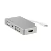 StarTech.com USB-C-Multiport-Videoadapter mit HDMI, VGA, Mini DisplayPort oder DVI – USB-Typ-C-Monitoradapter auf HDMI 1.4 oder mDP 1.2 (4K) – VGA oder DVI (1080p) – Silber Aluminium