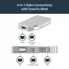 StarTech.com USB-C-Multiport-Videoadapter mit HDMI, VGA, Mini DisplayPort oder DVI – USB-Typ-C-Monitoradapter auf HDMI 1.4 oder mDP 1.2 (4K) – VGA oder DVI (1080p) – Silber Aluminium