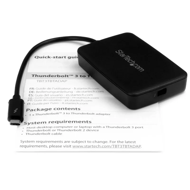 StarTech.com Thunderbolt 3 auf Thunderbolt 2 Adapter – TB3 Laptop an TB2 Displays & Geräte – Thunderbolt 2 20 Gbit/s oder Thunderbolt 1 10 Gbit/s Konverter – Thunderbolt 3 zertifiziert – Windows/Mac