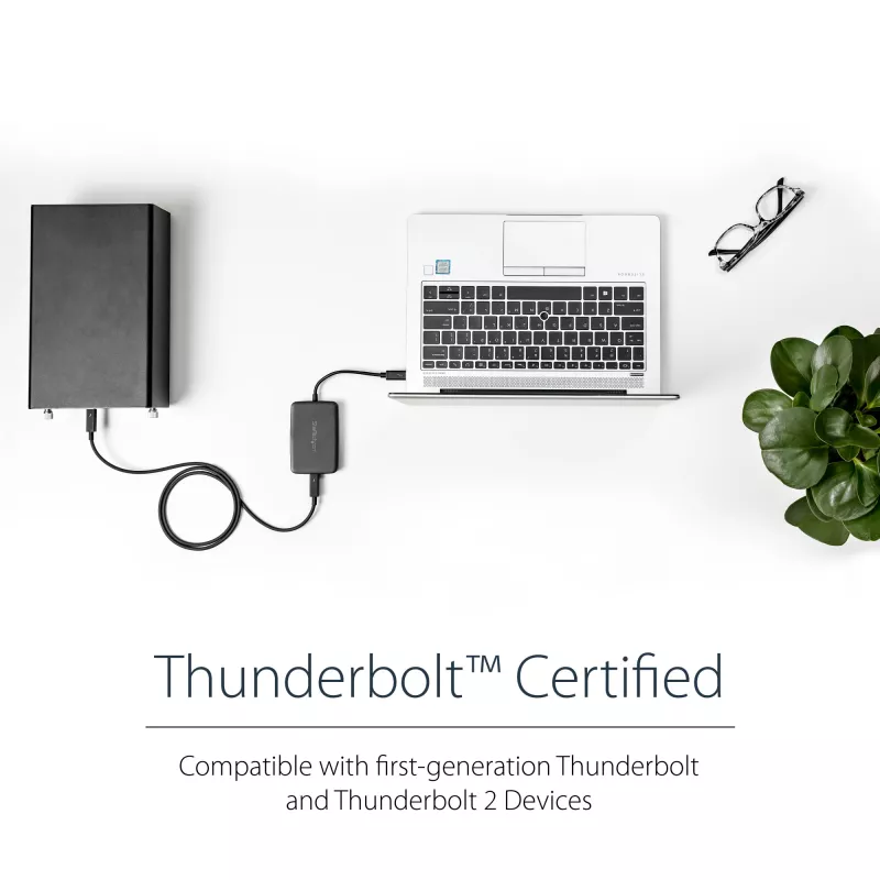 StarTech.com Thunderbolt 3 auf Thunderbolt 2 Adapter – TB3 Laptop an TB2 Displays & Geräte – Thunderbolt 2 20 Gbit/s oder Thunderbolt 1 10 Gbit/s Konverter – Thunderbolt 3 zertifiziert – Windows/Mac