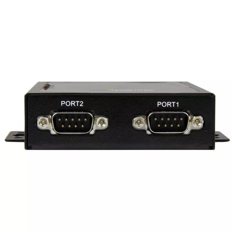 StarTech.com 2-Port Serial-to-IP Ethernet Device Server - RS232 - Metall und montierbar