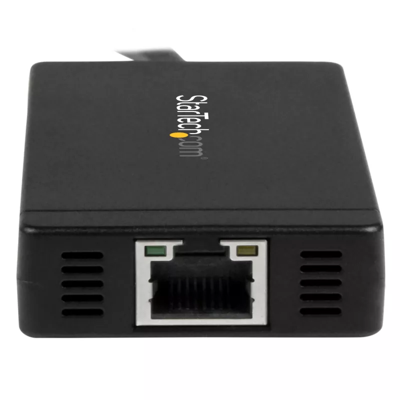 StarTech.com 3-Port USB 3.0 Hub plus Gigabit Ethernet - USB-C - inkl. Netzteil