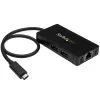 StarTech.com 3-Port USB 3.0 Hub plus Gigabit Ethernet - USB-C - inkl. Netzteil