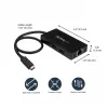 StarTech.com 3-Port USB 3.0 Hub plus Gigabit Ethernet - USB-C - inkl. Netzteil