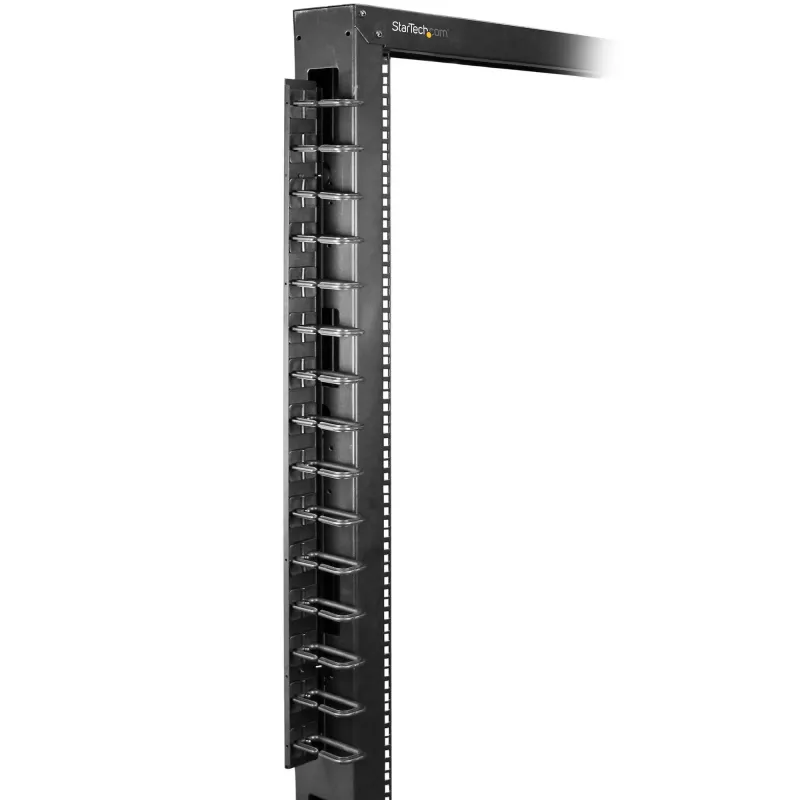 StarTech.com Vertikaler Kabelorganizer mit D-Ring-Haken – 0U – 2,8 Fuß