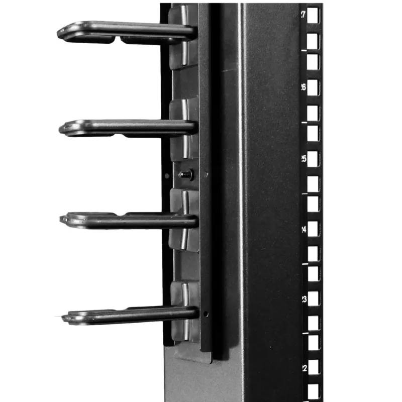 StarTech.com Vertikaler Kabelorganizer mit D-Ring-Haken – 0U – 2,8 Fuß