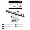 StarTech.com Vertikaler Kabelorganizer mit D-Ring-Haken – 0U – 2,8 Fuß