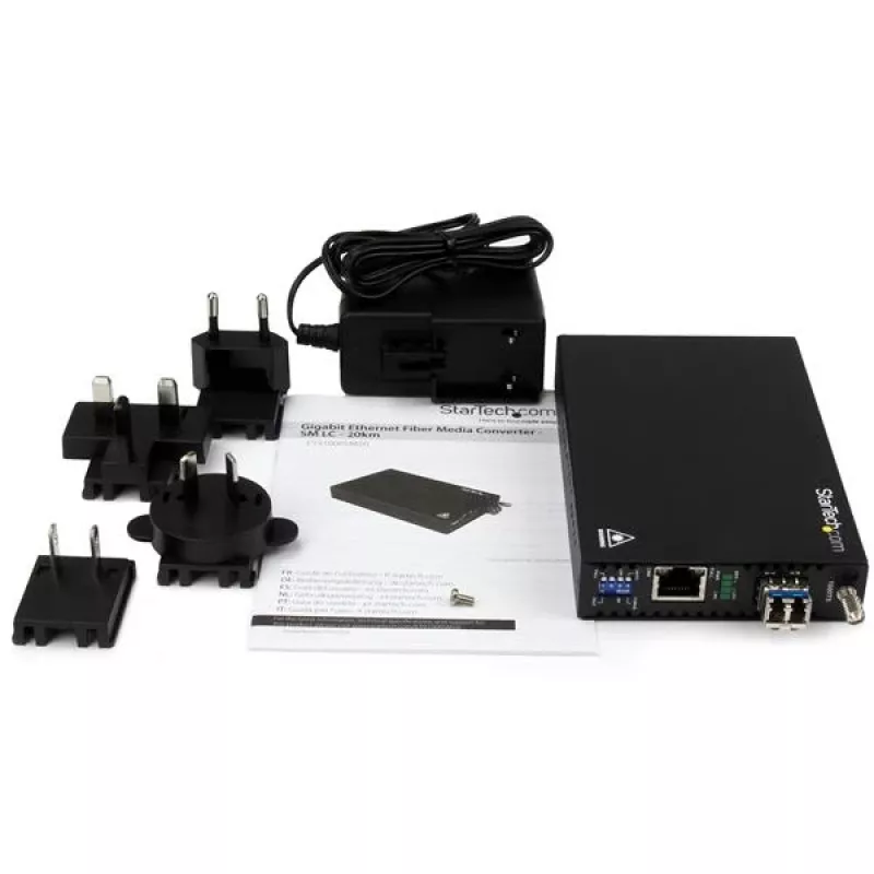 StarTech.com Gigabit Ethernet Kupfer-zu-Glasfaser Medienkonverter - SM LC - 20 km