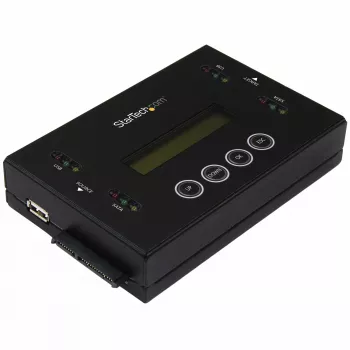 StarTech.com 1:1 Standalone Festplatten-Duplizierer & -Löscher, USB-Thumb-Drive und SATA HDD/SSD Festplatten-Kloner & -Löscher, LCD-Anzeige, TAA-konform, betriebssystemunabhängig