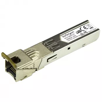 StarTech.com Gigabit Kupfer RJ45 SFP Transceiver Modul - HP 453154-B21 Kompatibel~HPE 453154-B21 Kompatibles SFP Modul - 1000BASE-T - SFP auf RJ45 Cat6/Cat5e - 1GE Gigabit Ethernet SFP - RJ-45 100m - HPE 6120XG, 6120G, Flex Fabric