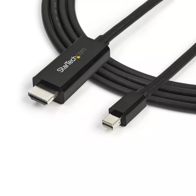StarTech.com 3 m Mini DisplayPort auf HDMI Kabel – 4K 30 Hz Video – mDP auf HDMI Adapterkabel – Mini DP oder Thunderbolt 1/2 Mac/PC an HDMI Monitor/Display – mDP auf HDMI Konverterkabel