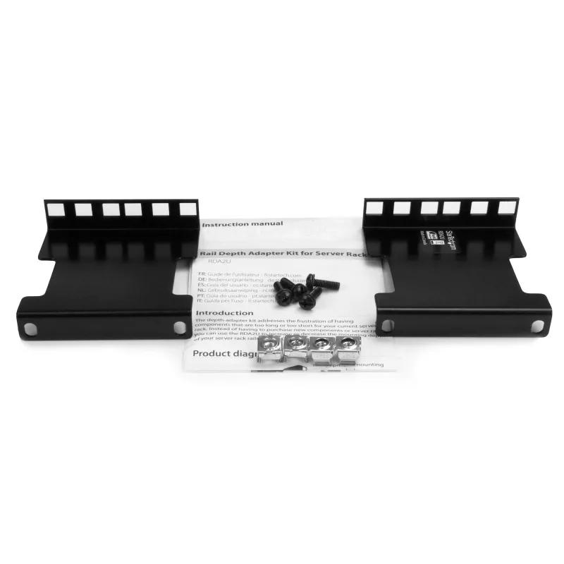 StarTech.com 2U Server-Rack-Tiefenerweiterungsadapter-Kit mit 4 Zoll Verstellung