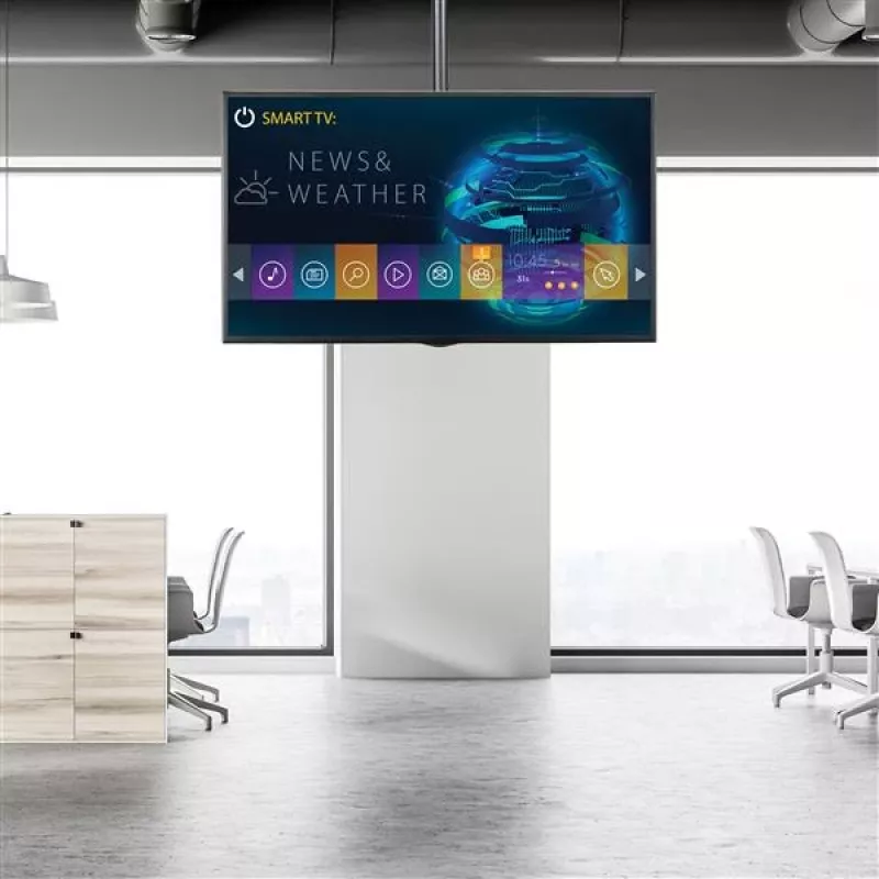 StarTech.com TV-Deckenhalterung – Vollbewegliche universelle Hängende Einzelbildschirmhalterung mit verstellbarer Teleskopstange – Neigen / Schwenken – VESA-Halterung für 32-Zoll- bis 75-Zoll-Displays