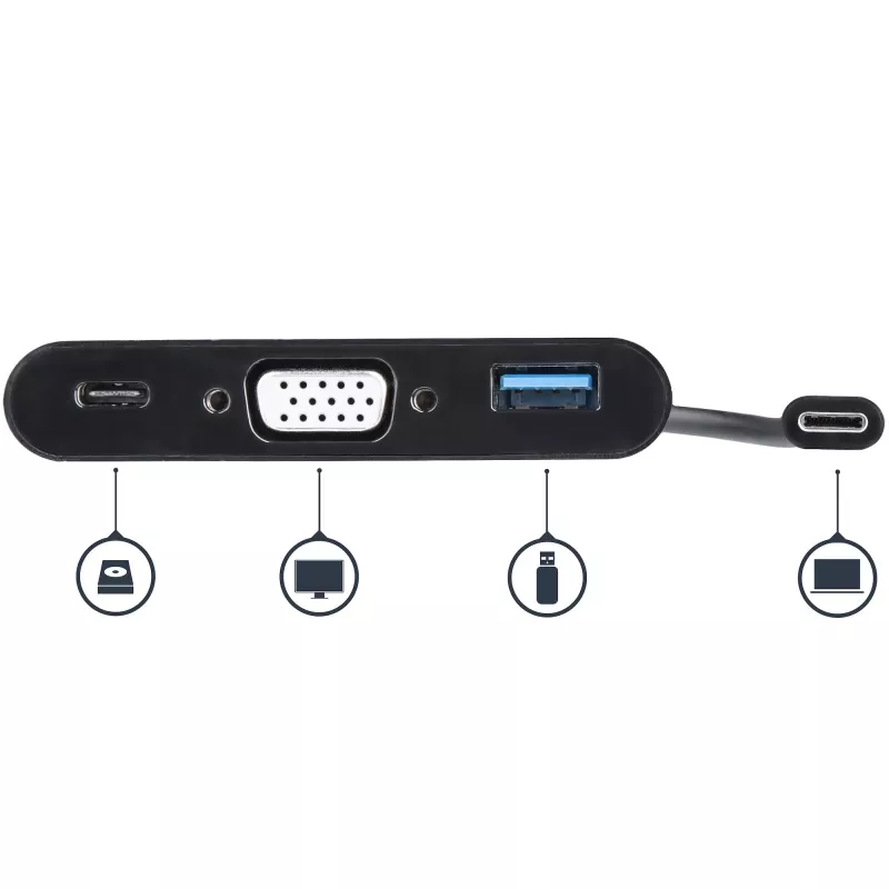 StarTech.com USB-C VGA Multiport-Adapter – USB 3.0 Port – 60W PD