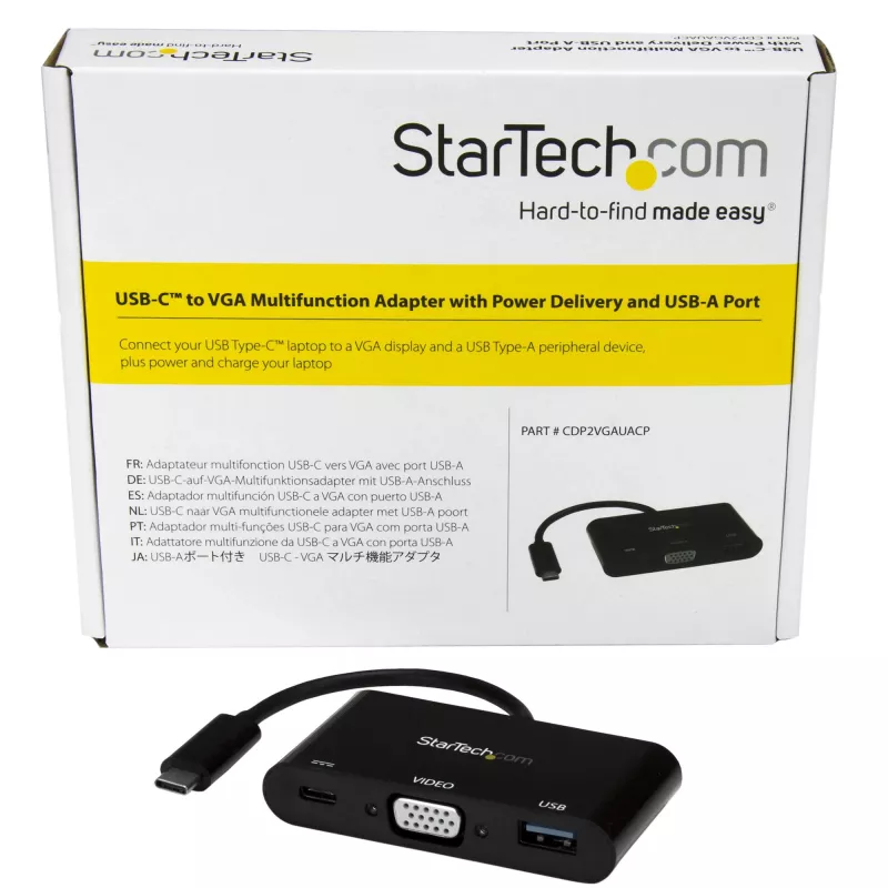 StarTech.com USB-C VGA Multiport-Adapter – USB 3.0 Port – 60W PD
