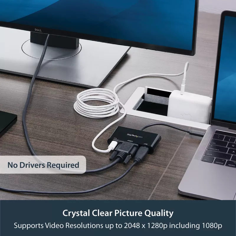 StarTech.com USB-C VGA Multiport-Adapter – USB 3.0 Port – 60W PD