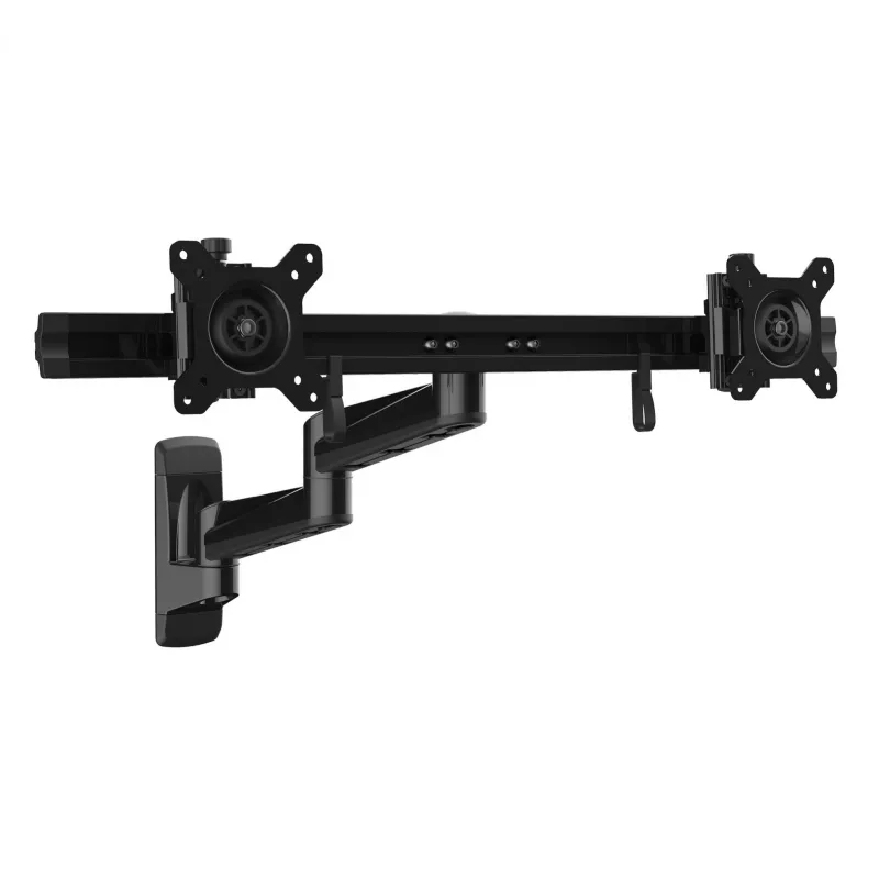 StarTech.com Wandhalterung für zwei Monitore – gelenkige, ergonomische VESA-Wandhalterung für 2x 24-Zoll-Bildschirme – synchronisierte, verstellbare Querstange – neigbar/schwenkbar/drehbar – Halterung für Doppelbildschirm
