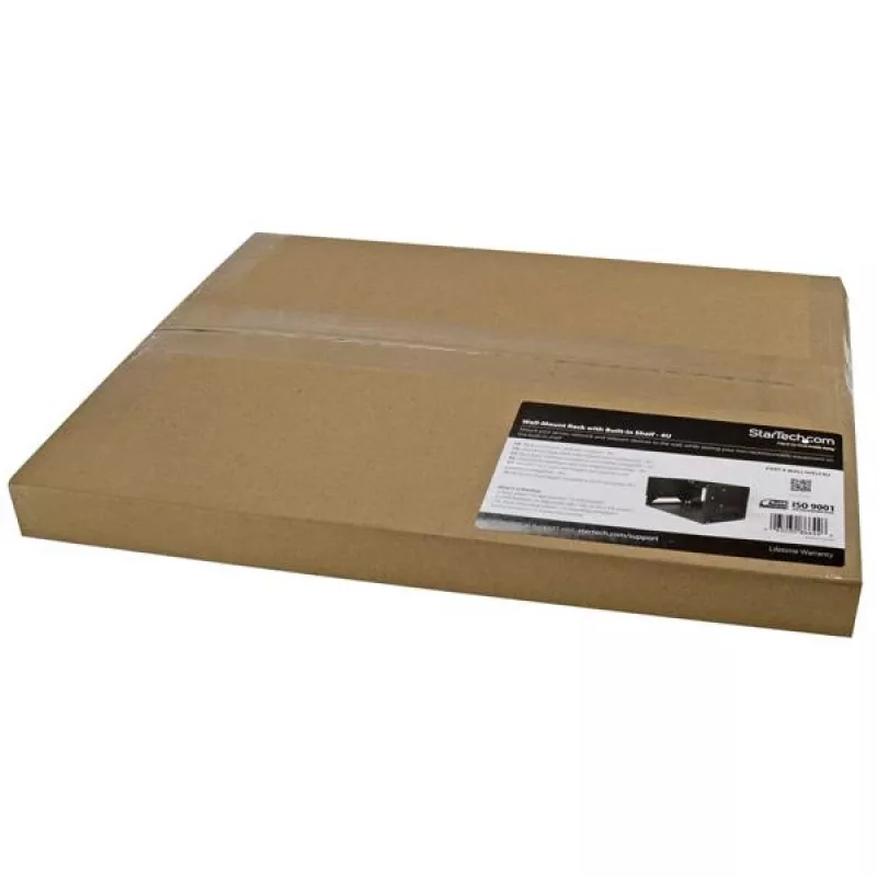 StarTech.com Wandmontage-Serverrack mit integriertem Regal – massiver Stahl – 8U