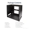 StarTech.com Wandmontage-Serverrack mit integriertem Regal – massiver Stahl – 8U